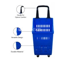 Bigapple 60L Heavy Weight King Shopping Trolley Basket with wheels